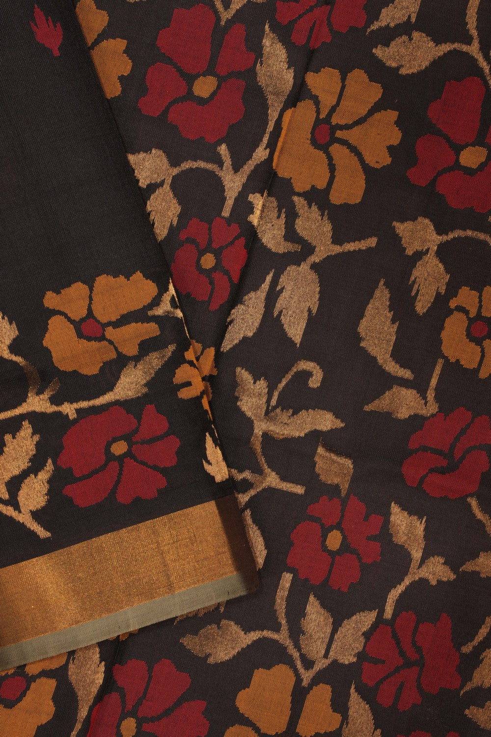 Image of Uppada Silk Black Saree